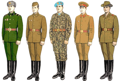 Повседневная форма солдат, курсантов и сержантов